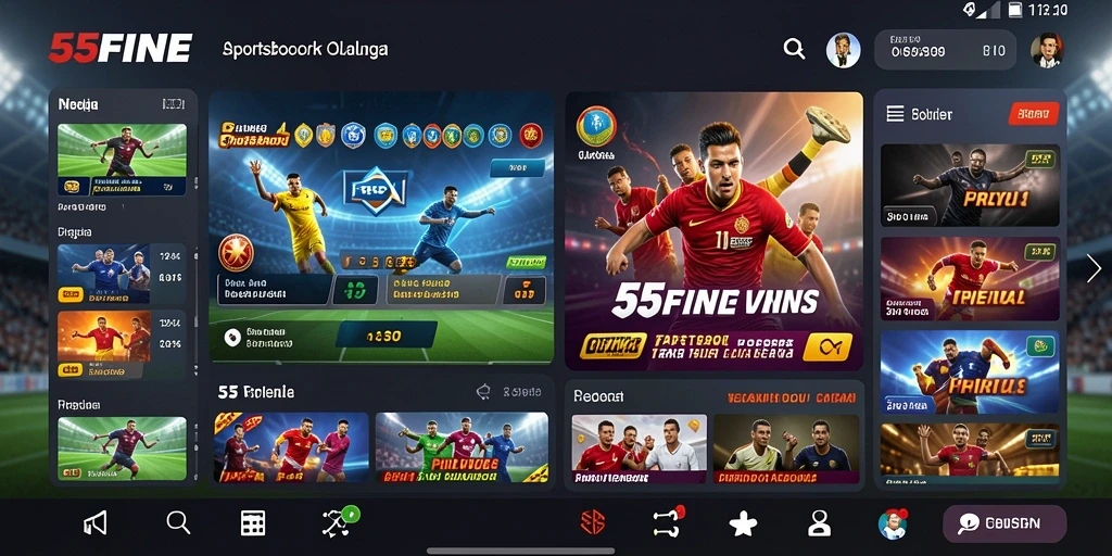 Tampilan gameplay menarik di aplikasi Sportsbook 55FIVE.