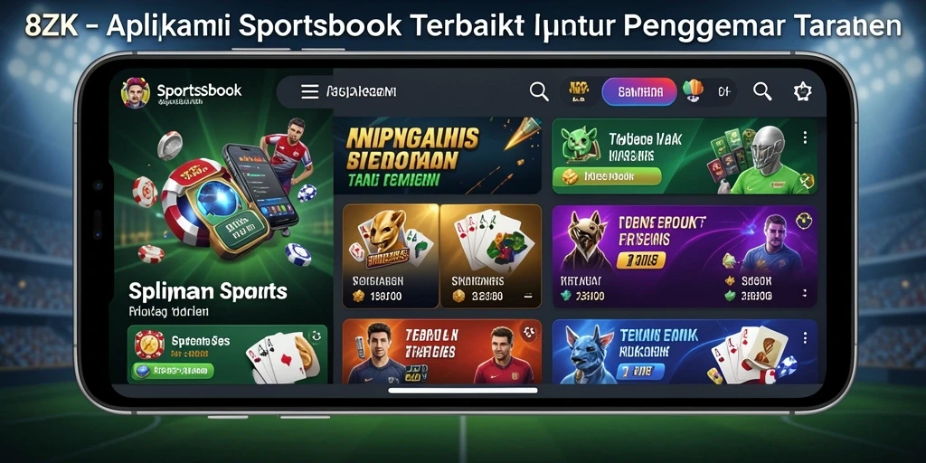 Tampilan antarmuka aplikasi Sportsbook yang menarik dan user-friendly.