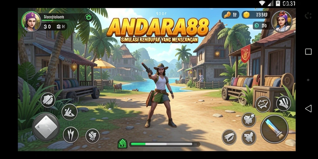 Tampilan menakjubkan dari gameplay ANDARA88 yang penuh warna.