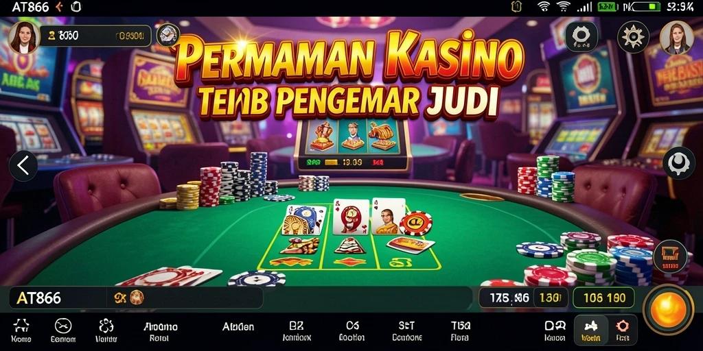 Screenshot gameplay AT866 menampilkan pengalaman Kasino yang mendebarkan.