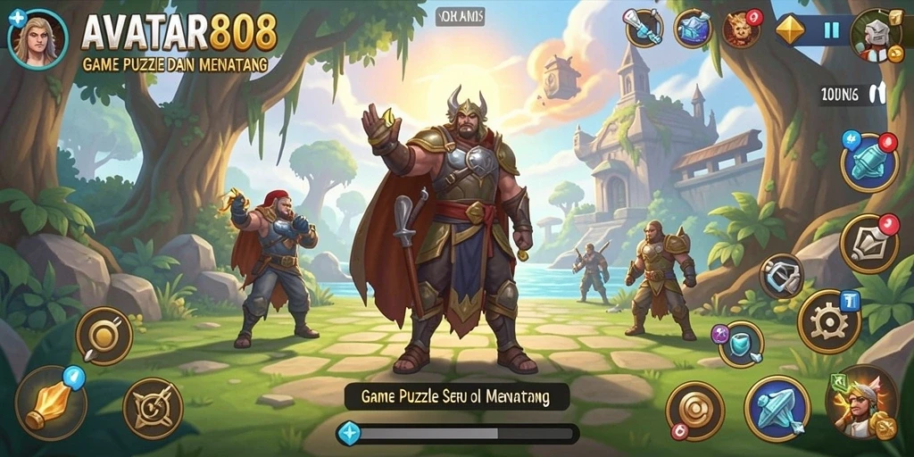 Tampilan gameplay menantang di AVATAR808 dengan berbagai puzzle.