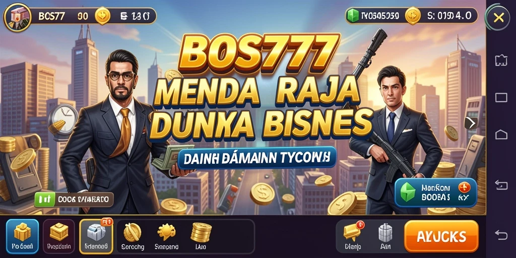 Screenshot gameplay BOS777 yang menampilkan strategi bisnis yang seru.
