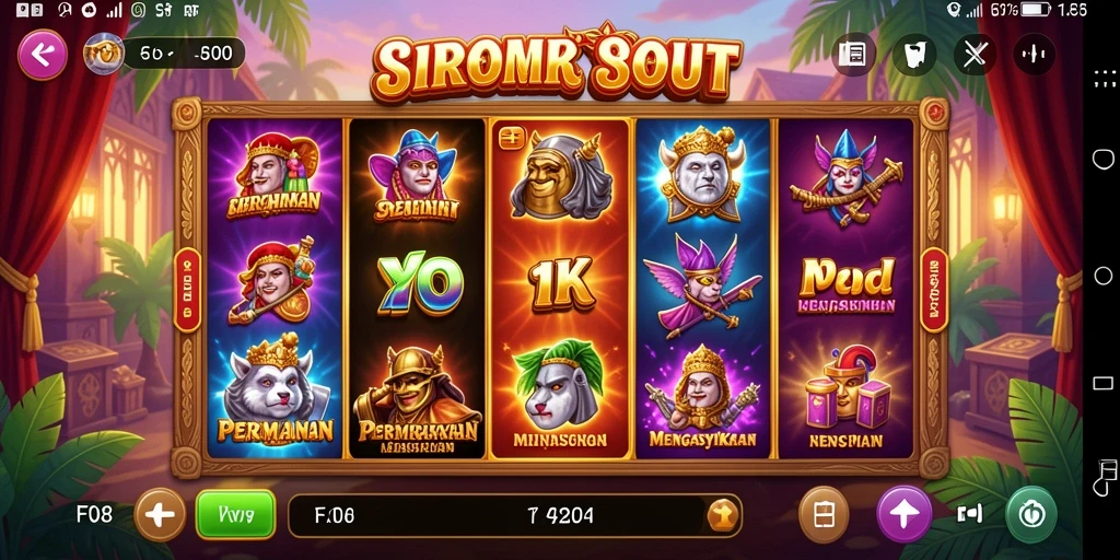 Tampilan menarik dari gameplay Slot F08 yang penuh warna.