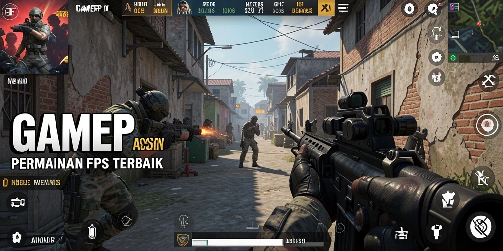Screenshot menampilkan aksi seru dalam gameplay FPS.