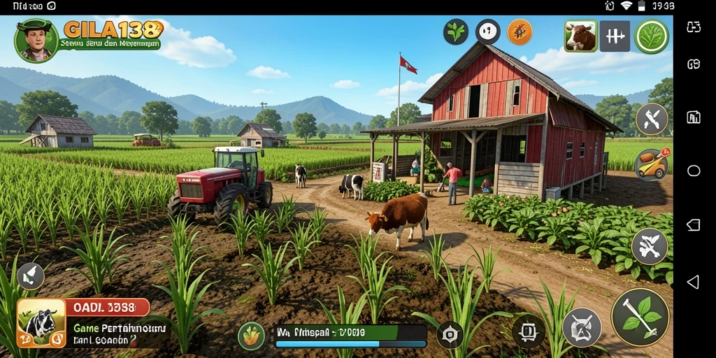 Tampilan screenshot GILA138 memperlihatkan ladang pertanian yang subur.