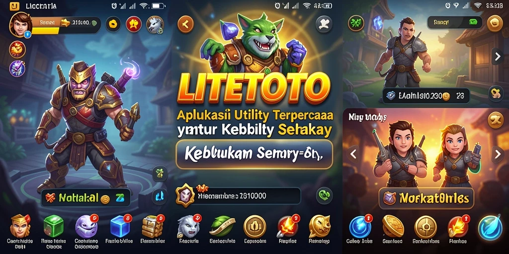 Tampilan utama LITETOTO dengan fitur-fitur utilitasnya yang menarik.