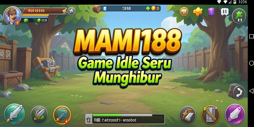 Tampilan gameplay seru dari MAMI188 yang penuh dengan aktivitas Idle.