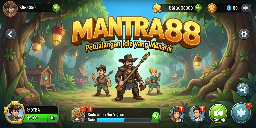 Tampilan gameplay menyenangkan dan penuh warna dari MANTRA88.