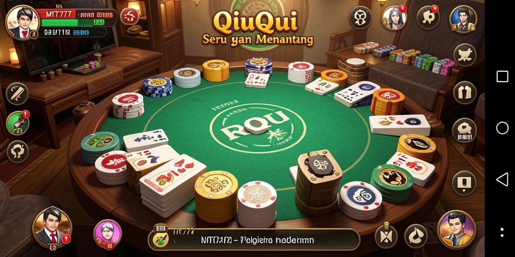 Tampilan gameplay seru dari permainan QiuQiu MT777.