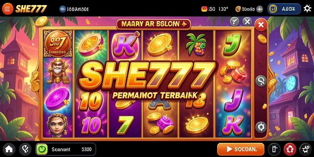 Tampilan menarik dari gameplay SHE777 yang mendebarkan.