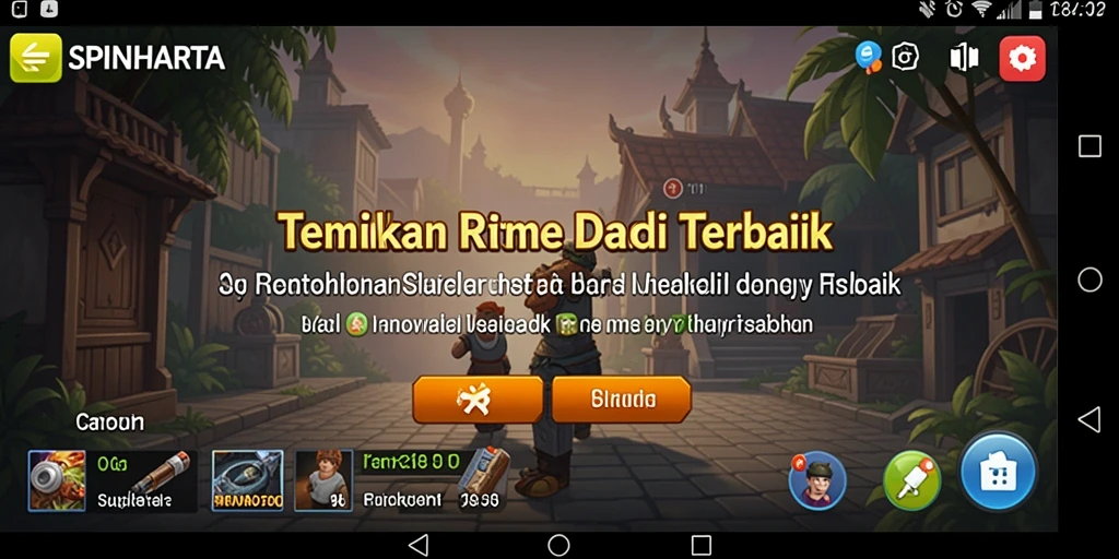 Tampilan gameplay SPINHARTA yang interaktif dan seru.